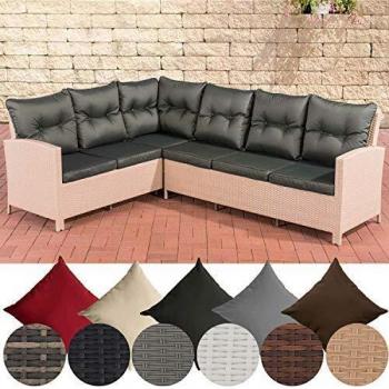 CLP Gartenlounge BERMEO in Sand mit anthrazitfarbenen Polstern