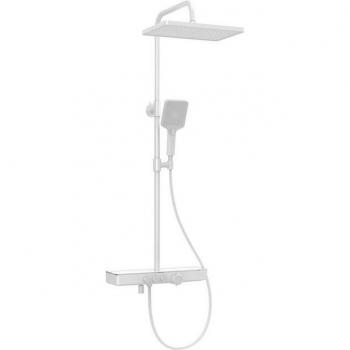 Colonne de douche design EMKE, blanc, avec thermostat