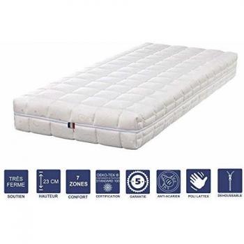 Matelas DernièreGénération 200x200 x 23 cm, déhoussable