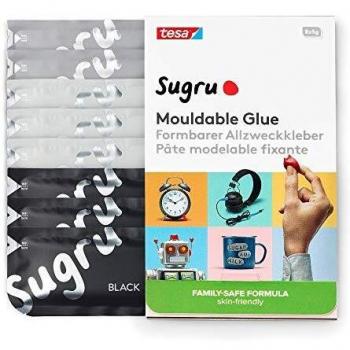 Tesa Sugru 2 kg Haltekraft – Schwarz, Weiß & Grau