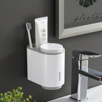 Wall-Mounted Toothbrush Storage Shelf