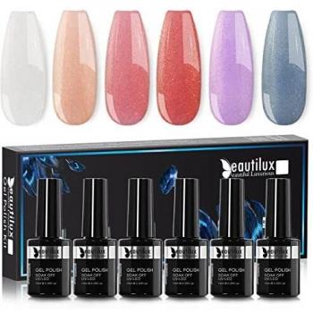 Beautilux Kit de Vernis à Ongles Gel 2 en 1 Nude