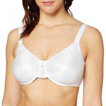 Full Cup Women's Bra – White Nylon, 36C (UK)