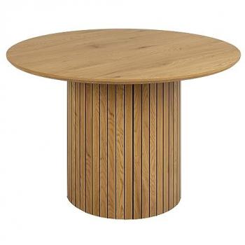 Bureau convivial rond 120 x120 x75 cm décor bois de hêtre