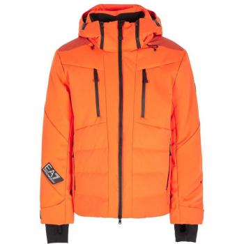 EA7 Emporio Armani Damen Ski Jacke mit Kapuze Orange XXL