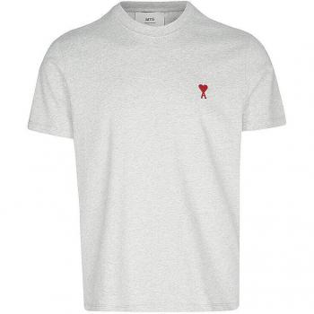 AMI PARIS T-Shirt Grau Regular Fit M
