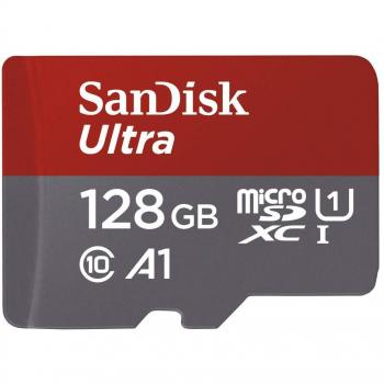 Tarjeta MicroSDXC 128GB Clase A1 UHS-I U1 Sandisk Ultra Android c/Adaptador
