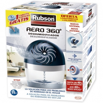 Rubson Aero 360 wiederaufladbarer Luftentfeuchter, kabellos, 450 g