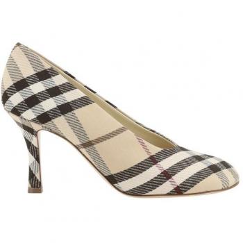 Burberry Escarpins Bébé à Carreaux Beiges