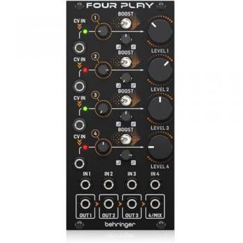 FOUR PLAY 4‑Canales – Mezclador y Amplificador Modulado por Tensión