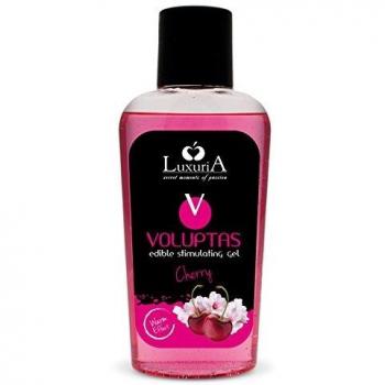 Luxuria Voluptas Gel de Massage Comestible Effet Réchauffant Cerise 100 ml