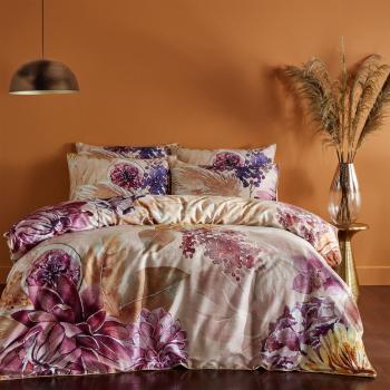 Saffa 100% Cotton Duvet Cover and Pillowcase in Purple