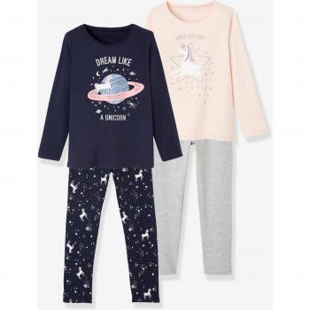 Pack de 2 Pyjamas Licorne Rose VERTBAUDET