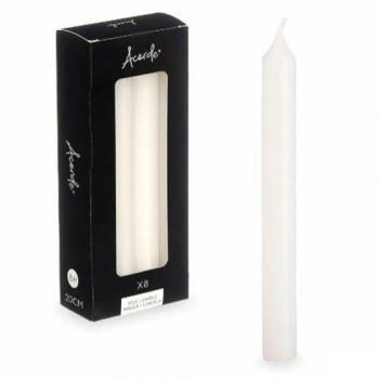 Confezione di Candele Bianche 2 x 2 x 20 cm (12 Pz)