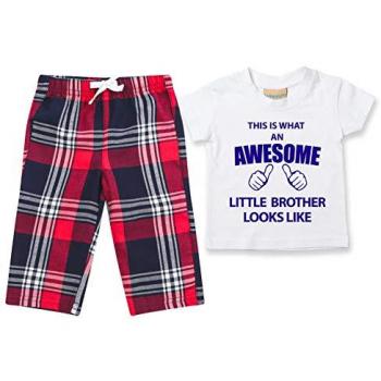 Little Brother Tartan Pyjamas in Red – 18-24m Kids’ Set