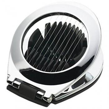 Masterclass Kitchen Craft Affettatrice Taglierina per Uova Sode 2‑In‑1 in Acciaio Inox Argento