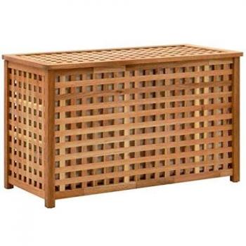 VidaXL Laundry Storage Chest 77.5x37.5x46.5 cm Walnut