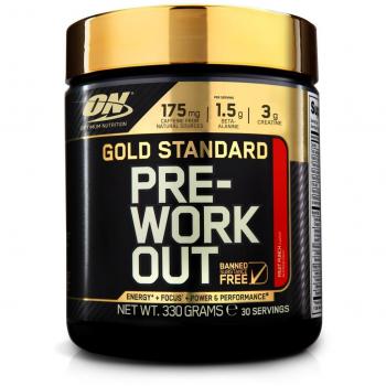 Optimum Nutrition Gold Standard Pre-Workout Polvo Bebida, Creatina Monohidratada, Beta Alanina y Complejo de Vitaminas, Sabor Ponche de Frutas