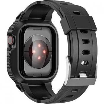 Bracelet silicone noir pour Apple Watch Ultra 49mm