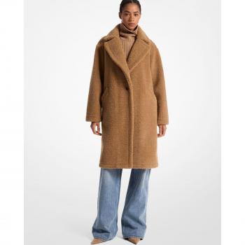Michael Michael Kors Long Faux Fur Jacket, Brown, Size S