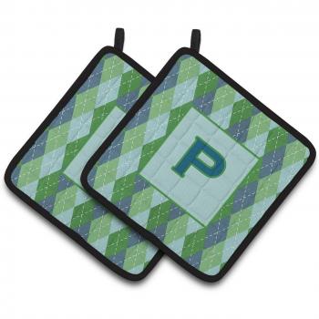 Initial P Monogram Pot Holders CJ1020-PPTHD