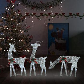 Decorazione Natalizia, Famiglia Decorazione Natalizia, Renne Natalizie 270x7x90 cm in Rete Bianco Freddo vidaXL 9629
