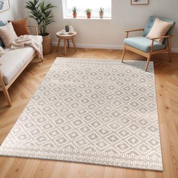 Livabliss Scandi Global Mistie Soft Grey Area Rug – 140x200 cm