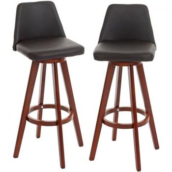 Braune Barhocker im 2er-Set