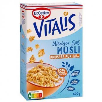 Dr. Oetker Vitalis Weniger süßes Knusper Müsli, 5 x 600 g