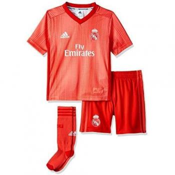 Adidas Kinder 18/19 Madrid 3. Auswärts Mini-Ausrüstung, Coral/Vivid red, 98