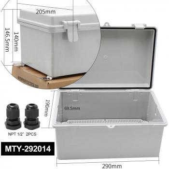 Hinged Cover Waterproof Electrical Box with Wall Bracket