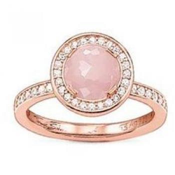 Anillo de plata con baño de oro rosa Light of Luna de Thomas Sabo
