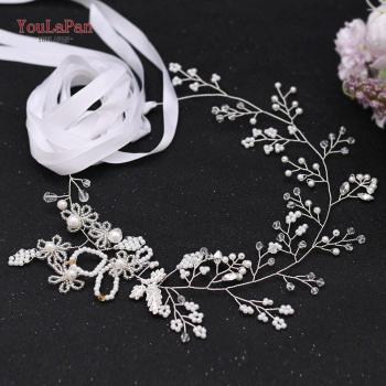 YouLaPan ceinture de mariée en perles de cristal