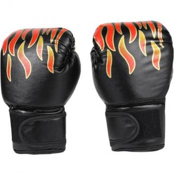 Guantes de boxeo para entrenamiento infantil, malla flameante, cuero PU, 1 par