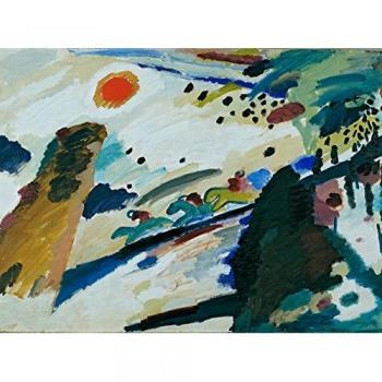 Romantische Szenerie im Stil von Kandinsky (1911)