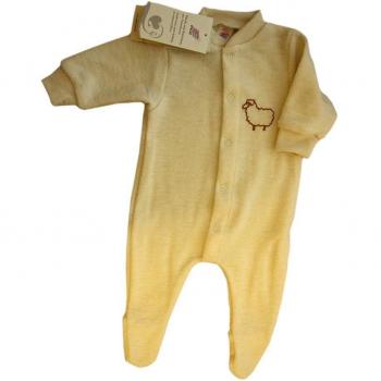 Engel Warm & Weich Merinowolle Schlafanzug für Babys – Größe 74/80, Natur