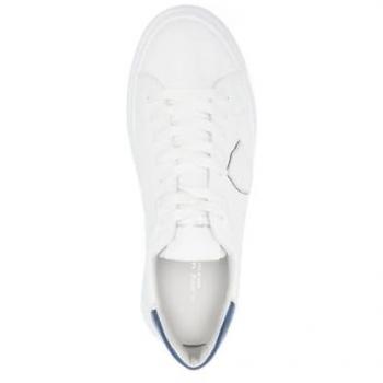 Sneakers Uomo PHILIPPE MODEL PARIS Bianco blu Temple low man