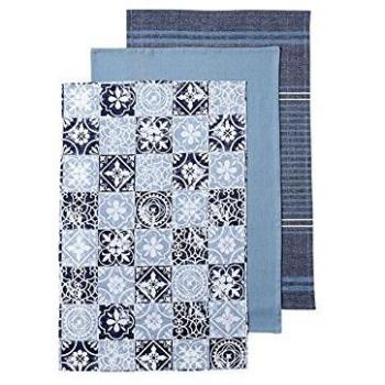 Ladelle Teal Moroccan Tile Towels – Set of Three