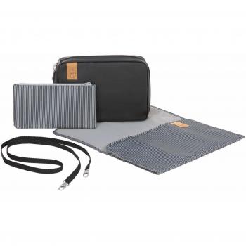 Kleine nachhaltige Baby-Windeltasche – Schwarz, Umhängetasche & Clutch