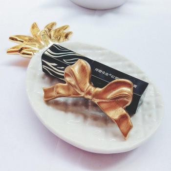 Ceramic Pineapple Leaf Jewelry Tray