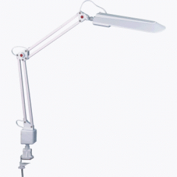 Alco Büro-Klemmleuchte 220V 11W weiß mit Leuchtmittel