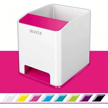Leitz WOW Dual Colour Sound Pen Holder White/Pink 536310023 22579ES