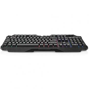 Clavier de Jeu Filaire Nedis GKBD110BKND | USB Type-A | Membrane | Rétro-éclairé RGB | QWERTY Scandinave