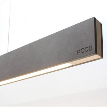 Suspensión LED Wood Carbon 120 cm 40 W Iluminación Blanco Cálido