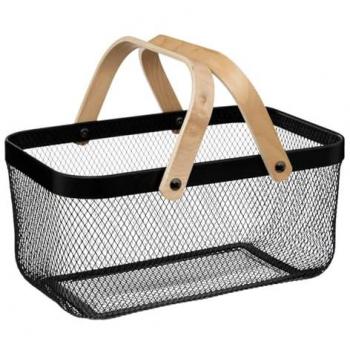 Corbeille en métal 40x26cm mayaj noir