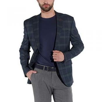 Steffen Klein Herren Business Sakko Einstecktuch Kariert Slim Fit – 1,0 m² Seide