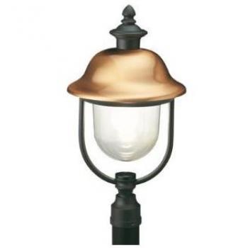 Lampada testa palo classica da esterno manicotto 60mm grigio-rame