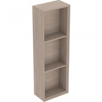 Keramag Geberit iCon Regal rechteckig, 22,5x70x13,2 cm, Eiche/Melamin Holzstruktur, Griff: Lava
