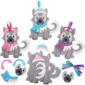 Husky Moosgummi Bastelset für die Weihnachtszeit