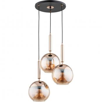 Schwarz‑Gold 3‑fach Pendellicht von Volda New